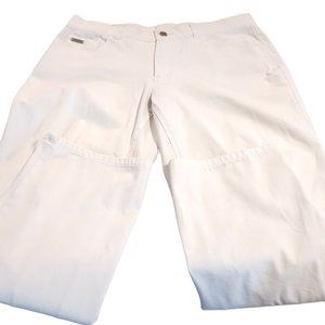 Woman's Size 12P H by Halston White Pants Straight Leg Winter Whites!!